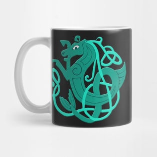Green Celtic Seahorse Mug